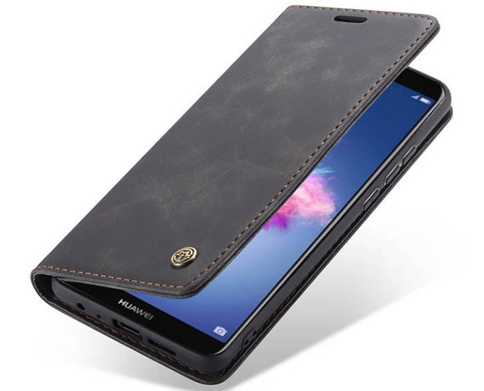 CaseMe Huawei P Smart Retro Wallet Kickstand Magnetic Flip Leather Case