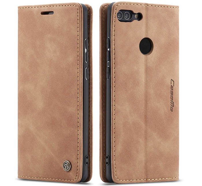 CaseMe Huawei P Smart Retro Wallet Kickstand Magnetic Flip Leather Case