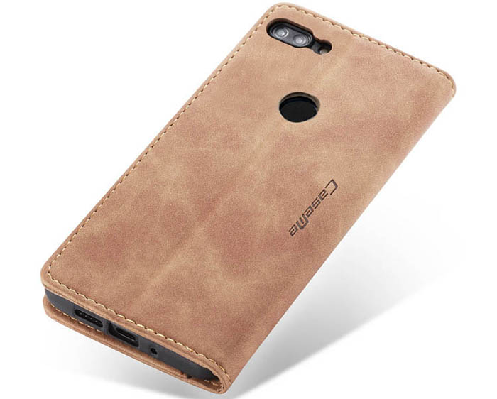 CaseMe Huawei P Smart Retro Wallet Kickstand Magnetic Flip Leather Case