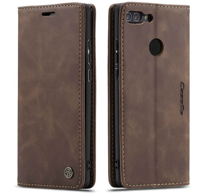 CaseMe Huawei P Smart Retro Wallet Kickstand Magnetic Flip Leather Case