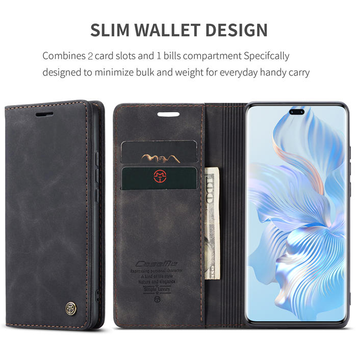 CaseMe Honor 80 Pro Wallet Suede Leather Case