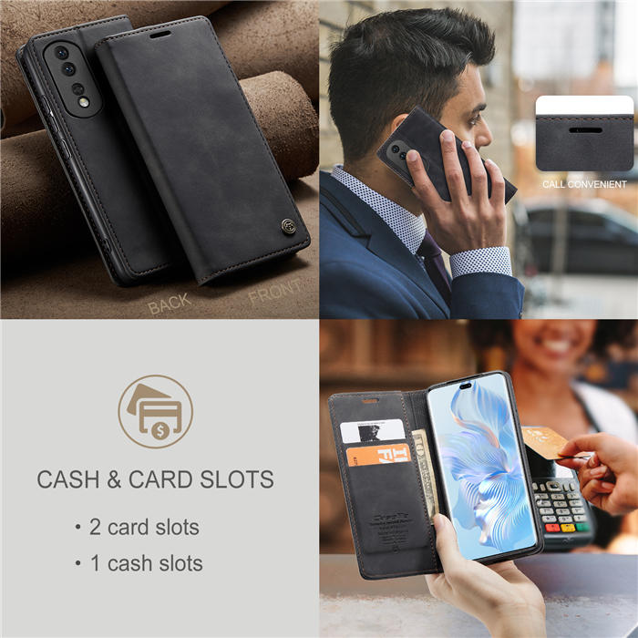 CaseMe Honor 80 Pro Wallet Suede Leather Case