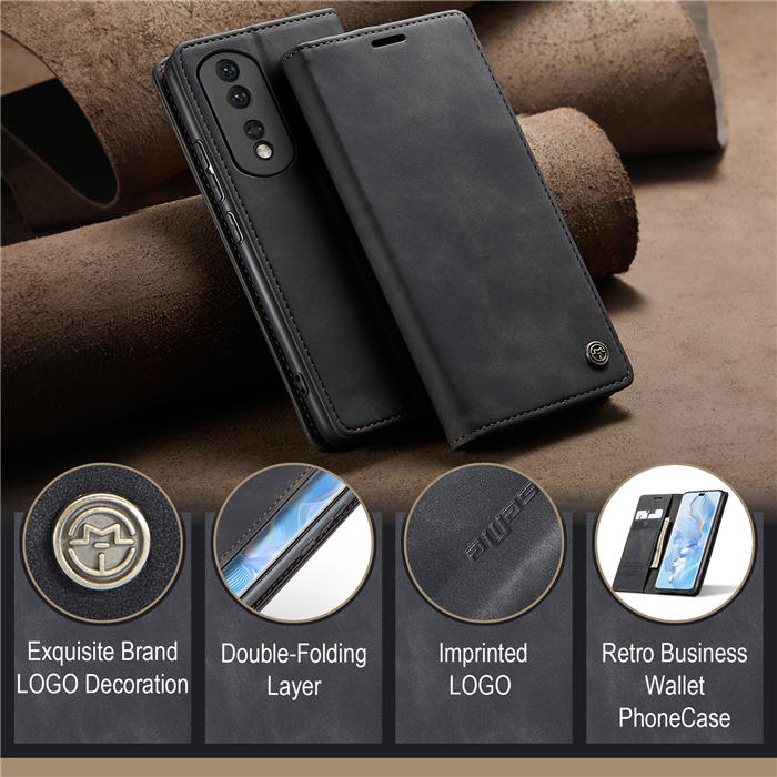 CaseMe Honor 80 Pro Wallet Suede Leather Case