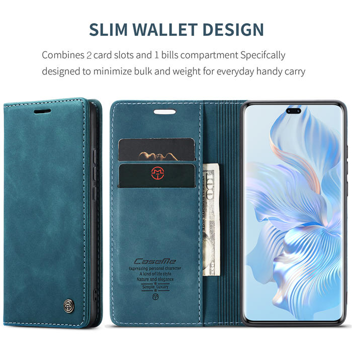 CaseMe Honor 80 Pro Wallet Suede Leather Case