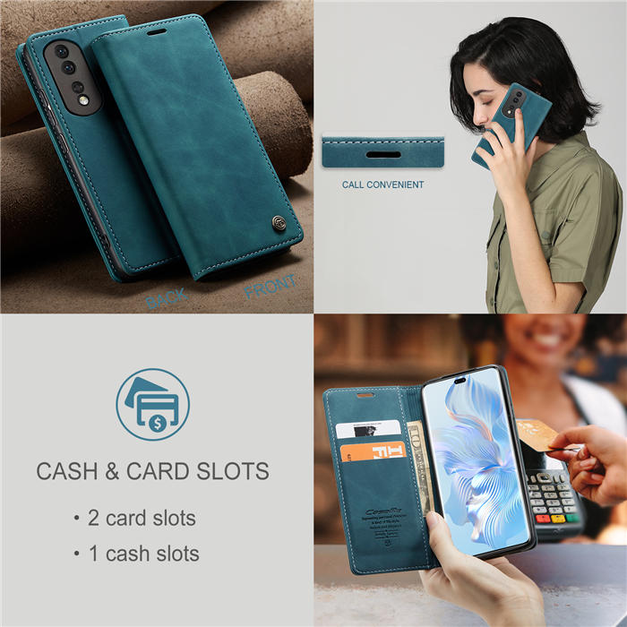 CaseMe Honor 80 Pro Wallet Suede Leather Case