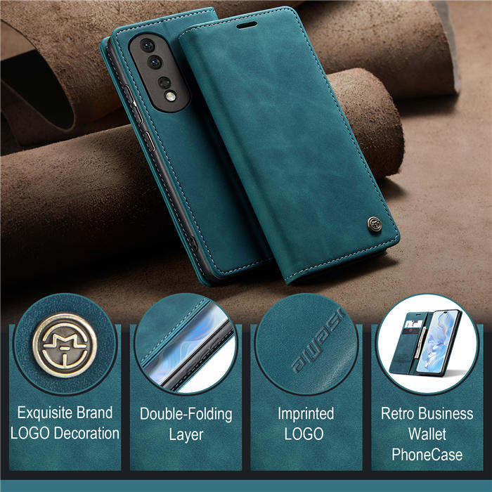 CaseMe Honor 80 Pro Wallet Suede Leather Case