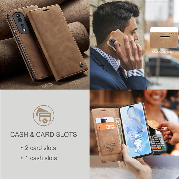 CaseMe Honor 80 Pro Wallet Suede Leather Case