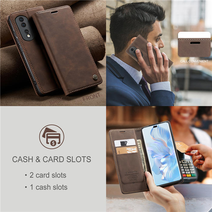 CaseMe Honor 80 Pro Wallet Suede Leather Case