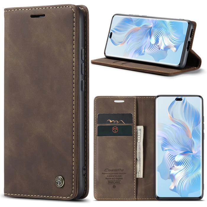 CaseMe Honor 80 Pro Wallet Suede Leather Case