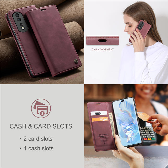 CaseMe Honor 80 Pro Wallet Suede Leather Case