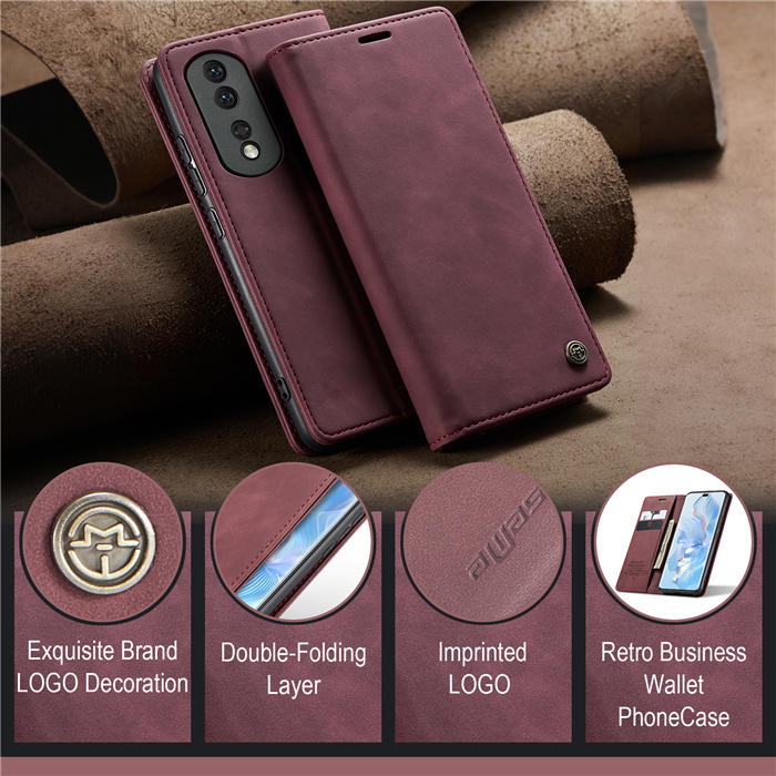 CaseMe Honor 80 Pro Wallet Suede Leather Case