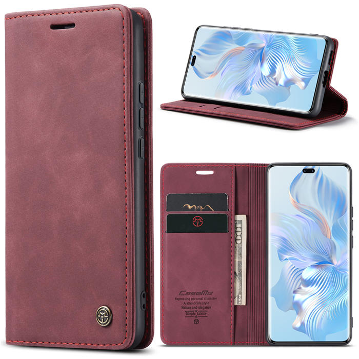 CaseMe Honor 80 Pro Wallet Suede Leather Case