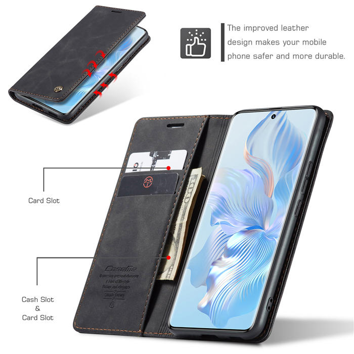 CaseMe Honor 80 Wallet Suede Leather Case