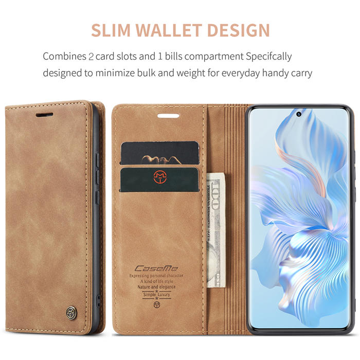 CaseMe Honor 80 Wallet Suede Leather Case