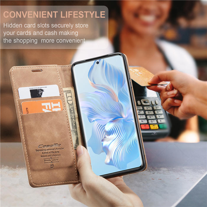 CaseMe Honor 80 Wallet Suede Leather Case