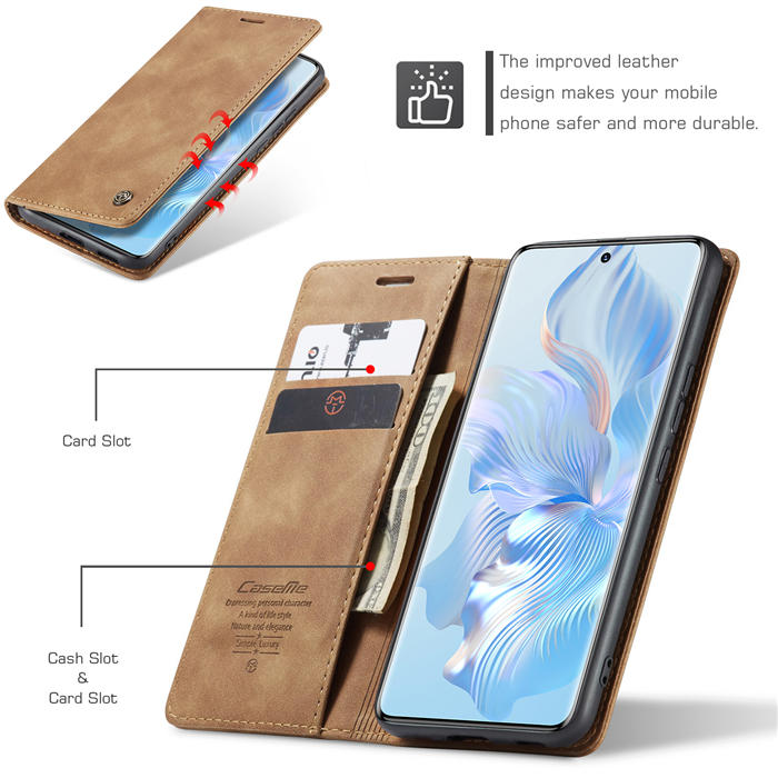 CaseMe Honor 80 Wallet Suede Leather Case