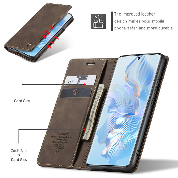 CaseMe Honor 80 Wallet Suede Leather Case