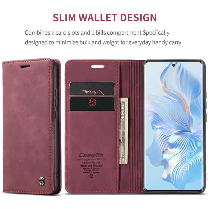 CaseMe Honor 80 Wallet Suede Leather Case