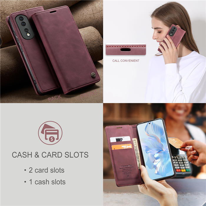 CaseMe Honor 80 Wallet Suede Leather Case