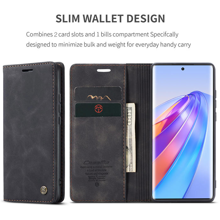 CaseMe Honor X40 Wallet Suede Leather Case