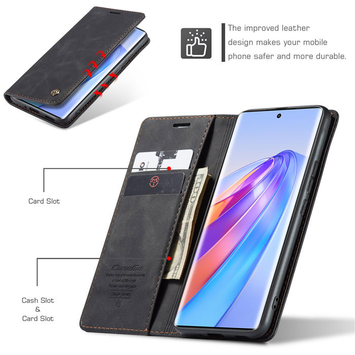 CaseMe Honor X40 Wallet Suede Leather Case