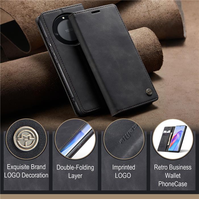 CaseMe Honor X40 Wallet Suede Leather Case