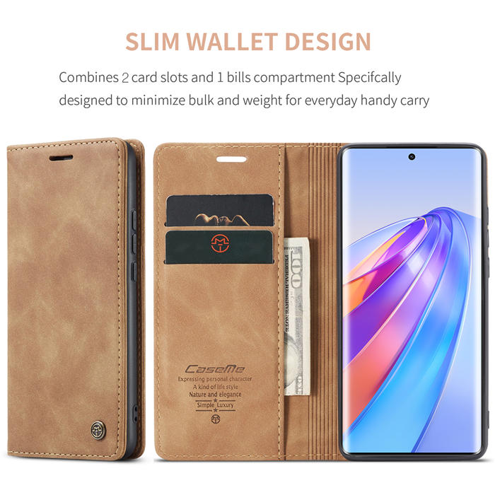 CaseMe Honor X40 Wallet Suede Leather Case