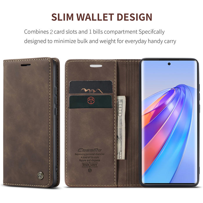 CaseMe Honor X40 Wallet Suede Leather Case