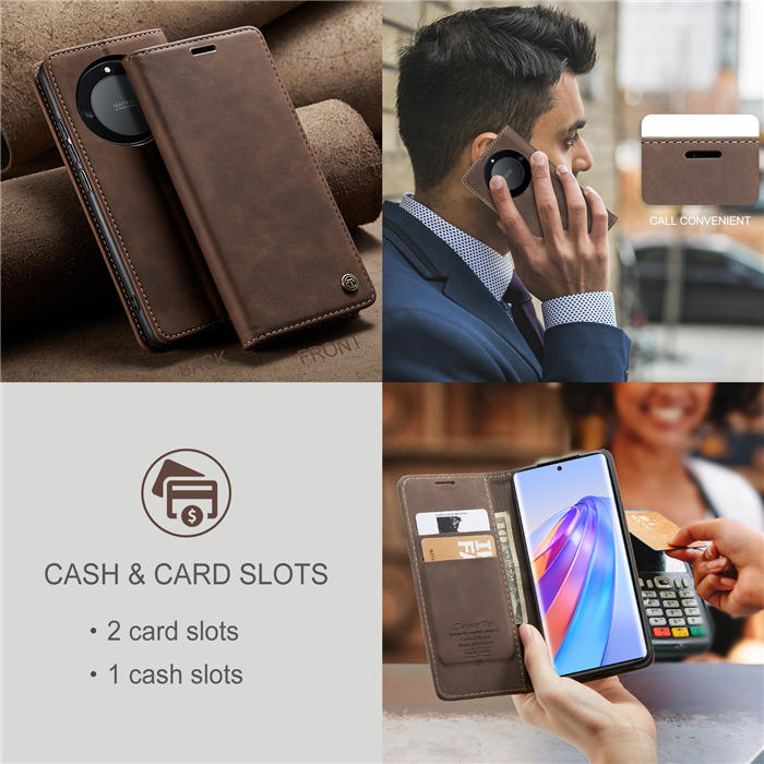 CaseMe Honor X40 Wallet Suede Leather Case