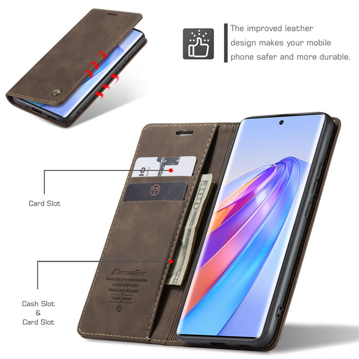 CaseMe Honor X40 Wallet Suede Leather Case