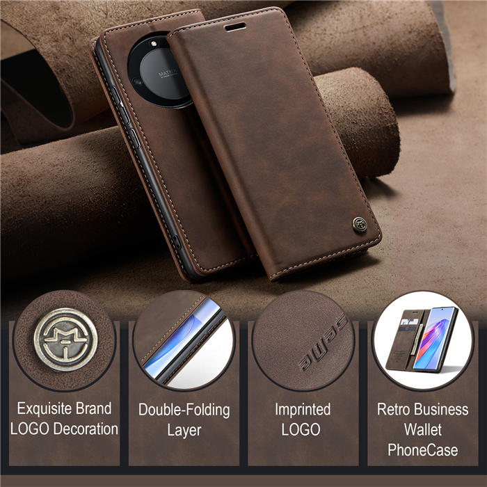 CaseMe Honor X40 Wallet Suede Leather Case