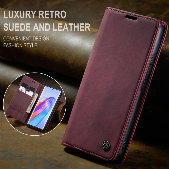 CaseMe Honor X40 Wallet Suede Leather Case