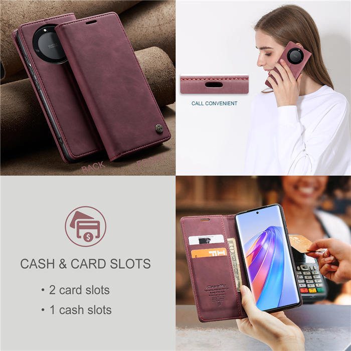 CaseMe Honor X40 Wallet Suede Leather Case