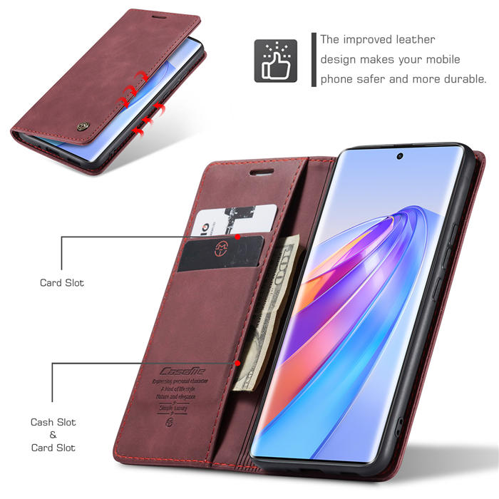 CaseMe Honor X40 Wallet Suede Leather Case