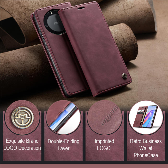 CaseMe Honor X40 Wallet Suede Leather Case