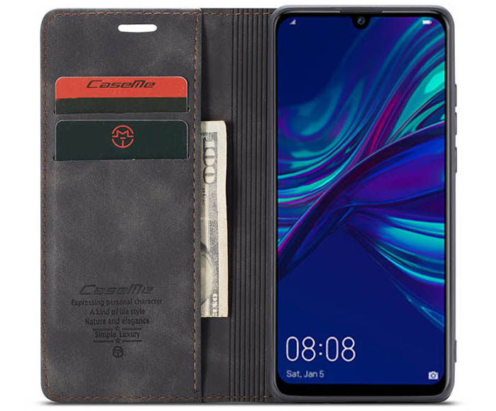 CaseMe Huawei P Smart 2019 Retro Wallet Kickstand Magnetic Flip Leather Case