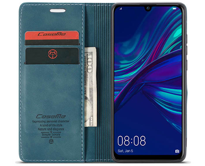 CaseMe Huawei P Smart 2019 Retro Wallet Kickstand Magnetic Flip Leather Case