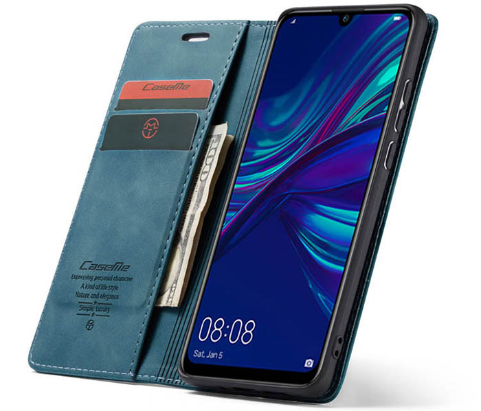 CaseMe Huawei P Smart 2019 Retro Wallet Kickstand Magnetic Flip Leather Case