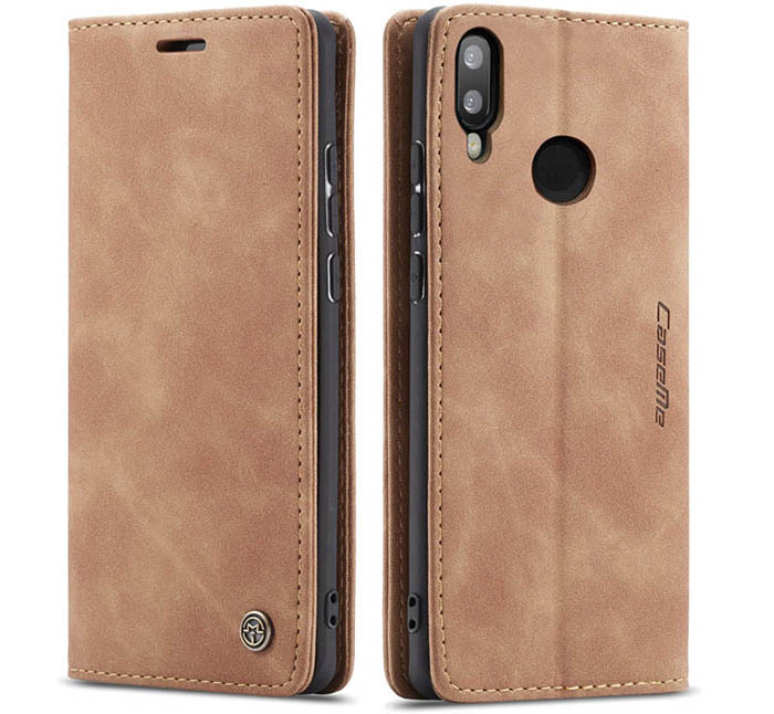 CaseMe Huawei P Smart 2019 Retro Wallet Kickstand Magnetic Flip Leather Case