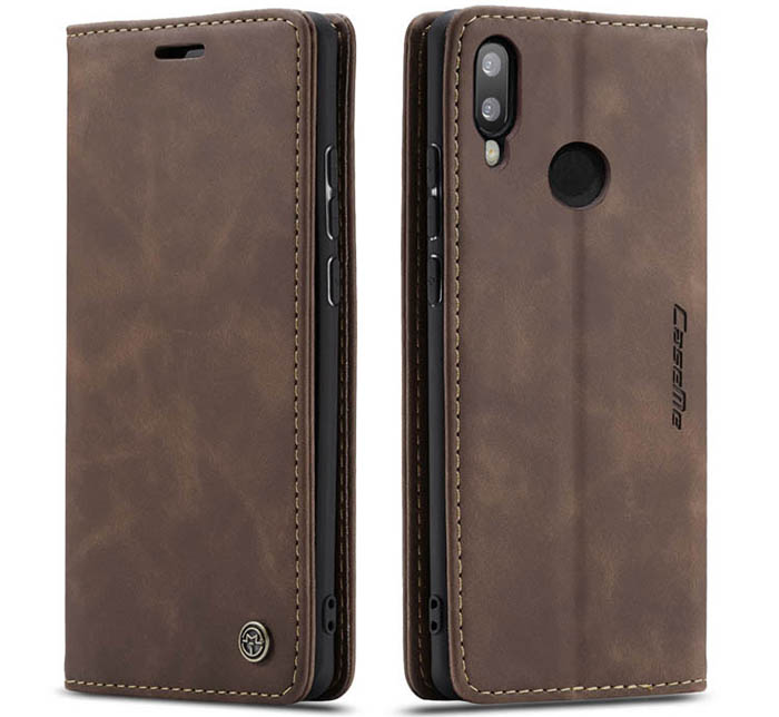 CaseMe Huawei P Smart 2019 Retro Wallet Kickstand Magnetic Flip Leather Case