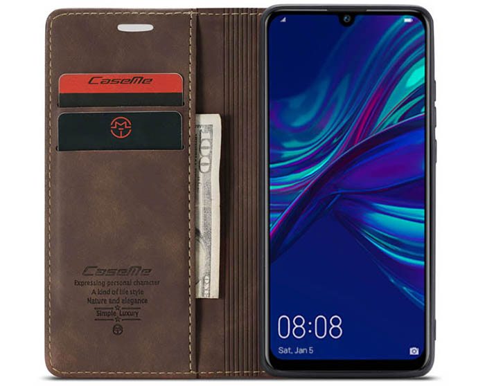 CaseMe Huawei P Smart 2019 Retro Wallet Kickstand Magnetic Flip Leather Case