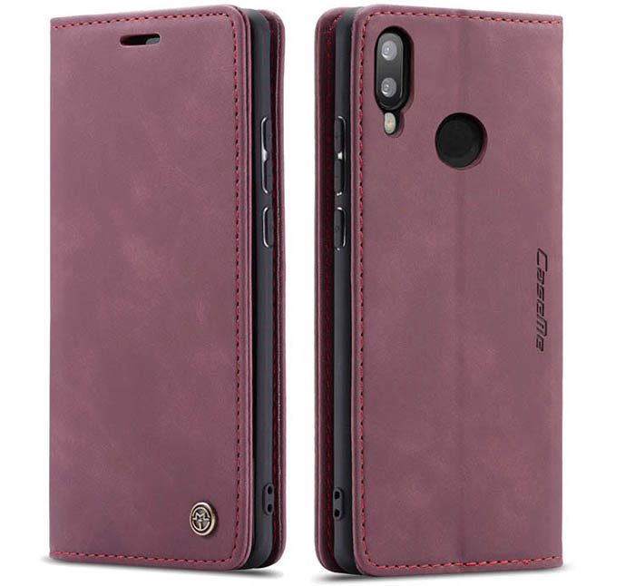 CaseMe Huawei P Smart 2019 Retro Wallet Kickstand Magnetic Flip Leather Case