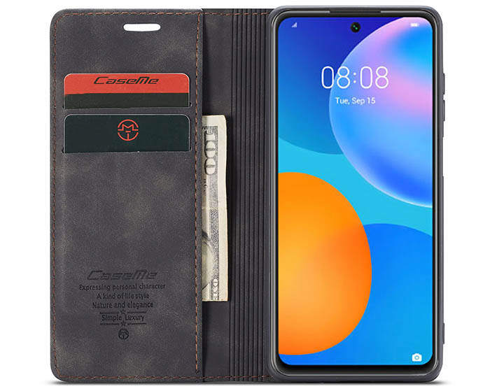 CaseMe Huawei P Smart 2021 Wallet Kickstand Magnetic Flip Leather Case