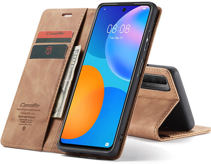CaseMe Huawei P Smart 2021 Wallet Kickstand Magnetic Flip Leather Case