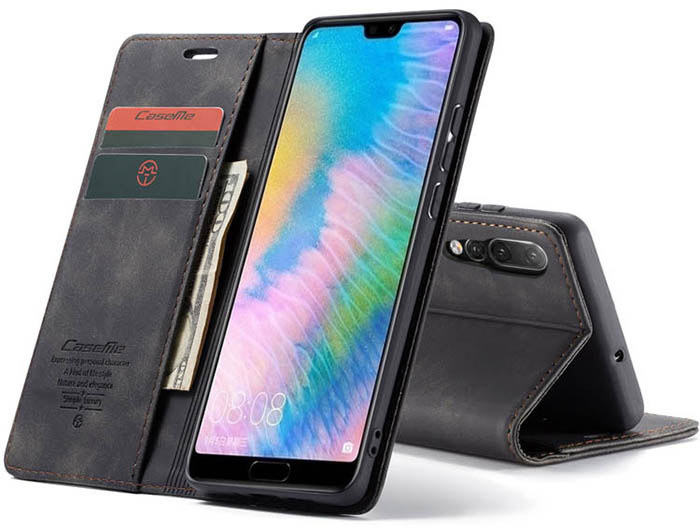 CaseMe Huawei P20 Pro Wallet Kickstand Magnetic Flip Leather Case