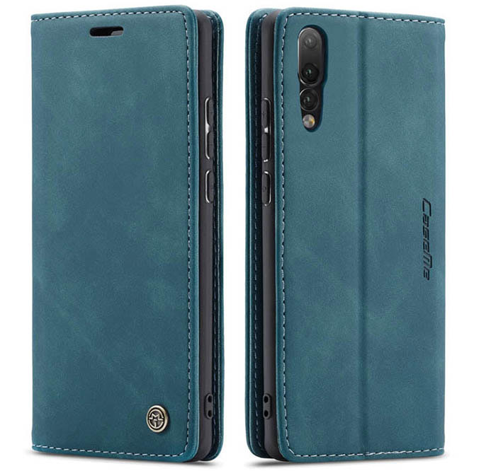 CaseMe Huawei P20 Wallet Kickstand Magnetic Flip Leather Case