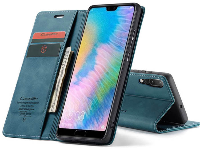 CaseMe Huawei P20 Pro Wallet Kickstand Magnetic Flip Leather Case