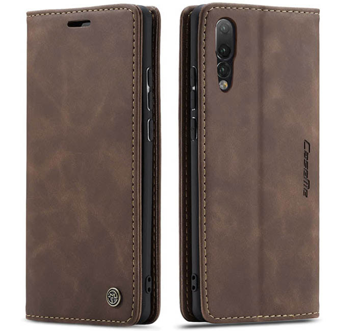 CaseMe Huawei P20 Wallet Kickstand Magnetic Flip Leather Case