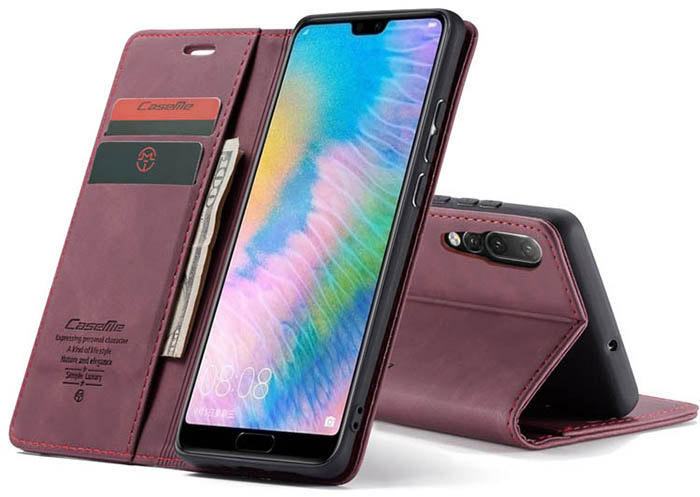 CaseMe Huawei P20 Pro Wallet Kickstand Magnetic Flip Leather Case