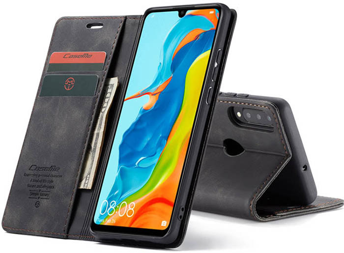 CaseMe Huawei P30 Lite Retro Wallet Kickstand Magnetic Flip Leather Case